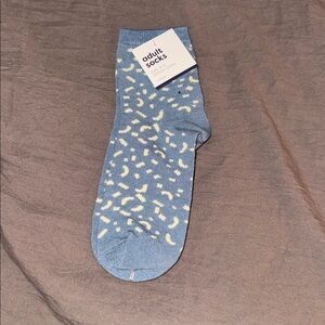 Blue Patterned Adult Socks